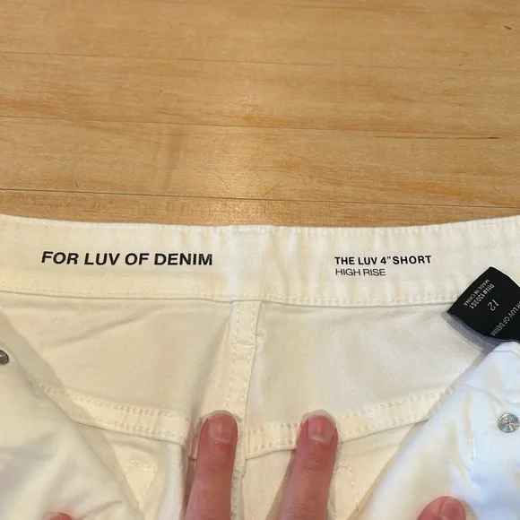 NWT For Love of Denim white denim shorts - Picture 2 of 4